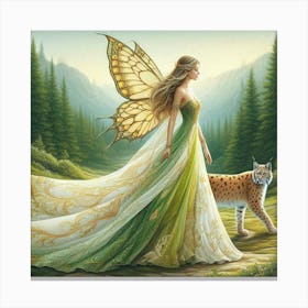 Fairy And Cat  Canvas Print