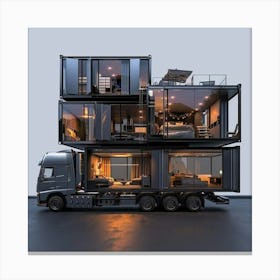 Shipping Container House Canvas Print