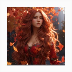 Absolute Reality V16 Girl With Super Long Hair Hair Becoming A 2 Canvas Print