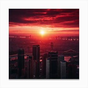 Sunset Over Moscow Canvas Print