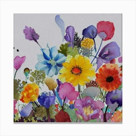 Watercolor Flowers 18 Canvas Print