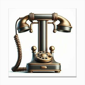 Funny Alpabet - T (Telephone) Canvas Print