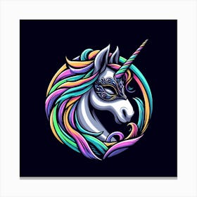 Unicorn Mascot 2 Canvas Print