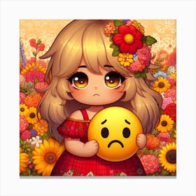 Emoji Girl 8 Canvas Print