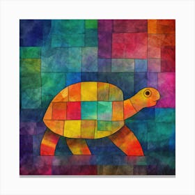 Maraclemente Turtle Painting Style Of Paul Klee Seamless 2 Canvas Print