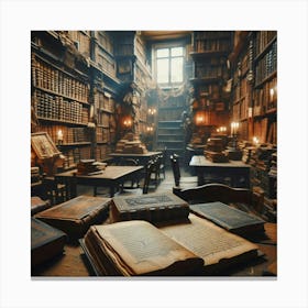 Old Library Canvas Print