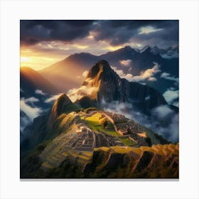 Sunrise At Machu Picchu 2 Canvas Print