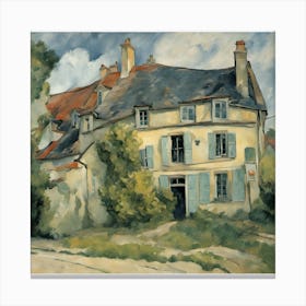 The House of Dr Gachet in Auvers-sur-Oise, Paul Cézanne Art Print Canvas Print