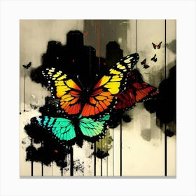 Butterflies In The Sky 48 Canvas Print