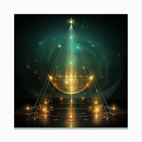 Golden Sphere Of Light Canvas Print