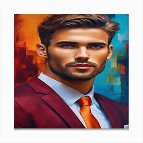 Man In Red Suit Canvas Print