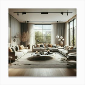 Modern Living Room 47 Canvas Print