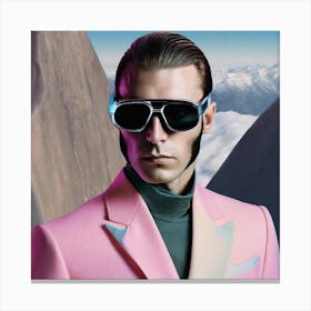 Man In A Pink Suit Canvas Print