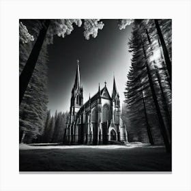 Church In The Forest Canvas Print