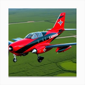 Avioneta Roja Y Negro Canvas Print