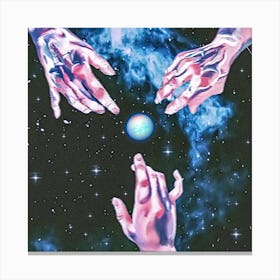 Hands In Space 1 Canvas Print