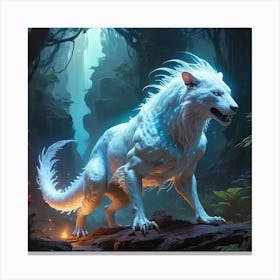 Ghost Glowing Ghost Animal 6 Canvas Print