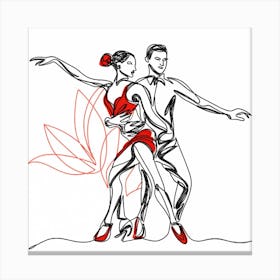Latin Dancers Canvas Print
