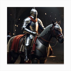 Knight On Horseback 1 Canvas Print