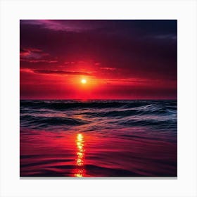 Sunset On The Beach 498 Canvas Print