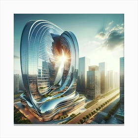 Futuristic Office Building Canvas Print