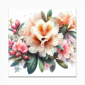 Flowers of Rhododendron 3 Canvas Print