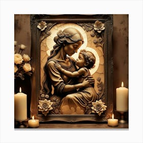 Virgin And Child 2 Canvas Print