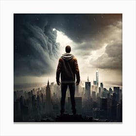 Echoes of Desolation: Urban Abyss Canvas Print