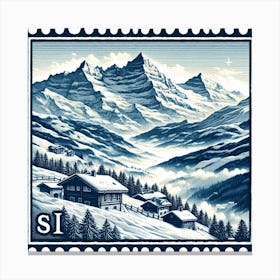 Alps with snow Canvas Print