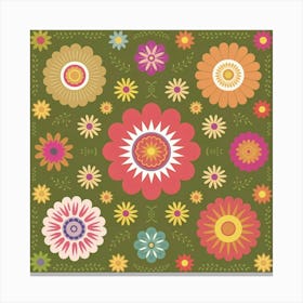 Mexican Floral Pattern Canvas Print