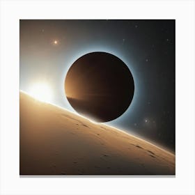 Solar Eclipse Over Mars Canvas Print