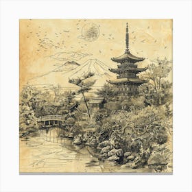 Japanese Pagoda 1 Canvas Print