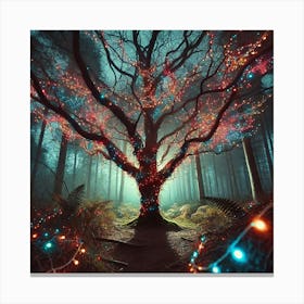 Christmas Tree In The Forest 1 Canvas Print