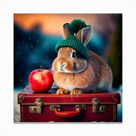 Rabbit In A Hat Canvas Print