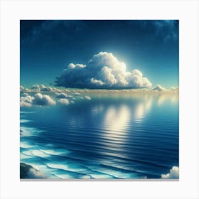 Cloudy Sky Over The Ocean Canvas Print