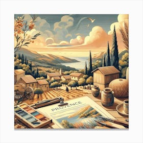 Provence Travel Poster 2 Canvas Print