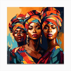 Three African Women 20 Canvas Print