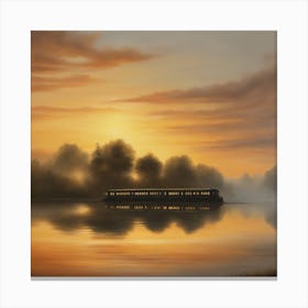 Sunrise On The River Canvas Print