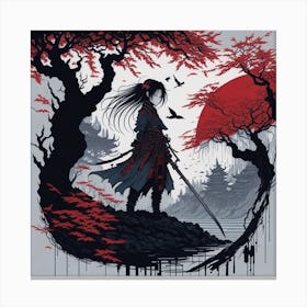 Samurai Girl Canvas Print