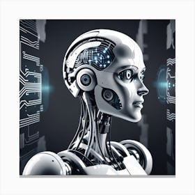 Cyborg Woman 38 Canvas Print