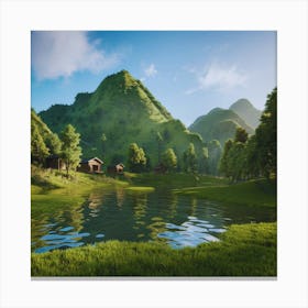 Mountain Scene Canvas Print