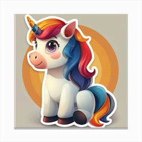 Unicorn Sticker 59 Canvas Print