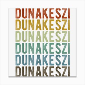 Dunakeszi City Hungary Retro Canvas Print