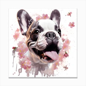 Frenchie Cute Art By Csaba Fikker 039 Canvas Print