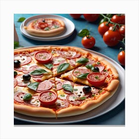 Pizza On A Plate Canvas Print