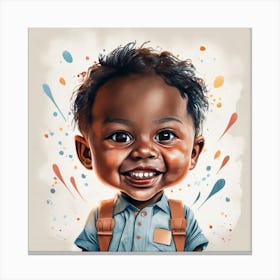 Portrait Of A Little Boy Canvas Print