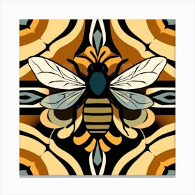 Bee pattern Canvas Print