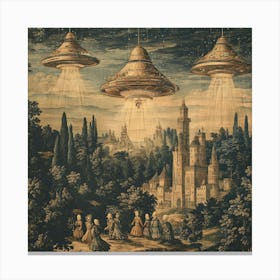 Alien Invasion Ancient Tapestry 2 Canvas Print