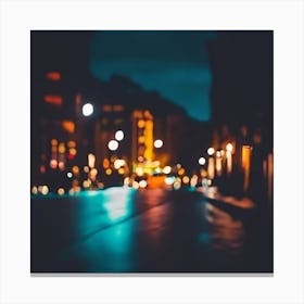 Blurry City Street Canvas Print