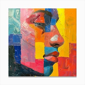 Man's Face - colorful cubism, cubism, cubist art,    abstract art, abstract painting  city wall art, colorful wall art, home decor, minimal art, modern wall art, wall art, wall decoration, wall print colourful wall art, decor wall art, digital art, digital art download, interior wall art, downloadable art, eclectic wall, fantasy wall art, home decoration, home decor wall, printable art, printable wall art, wall art prints, artistic expression, contemporary, modern art print Canvas Print